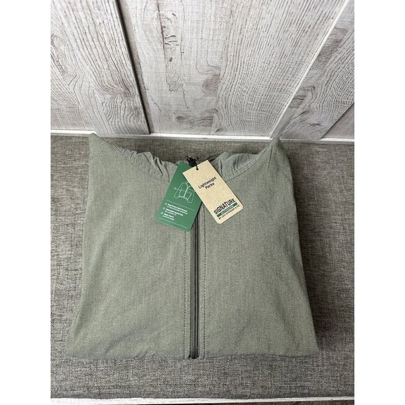 Signature by Levi Strauss & Co Womens Parka L Jacket Olive Green Lightweight - Picture 3 of 7